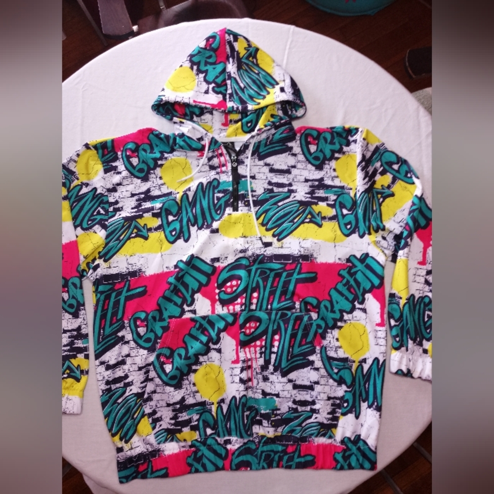G-NET Colorful Graffiti Streetwear Art Lightweight Hoodie